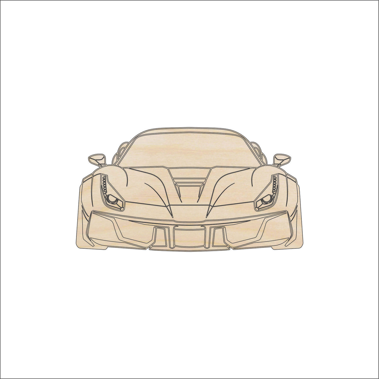 Car Wood Craft Shape - Laser Cut Baltic Birch Unfinished DIY Wood Art Supplies CAR125 - The Wood Shape Store