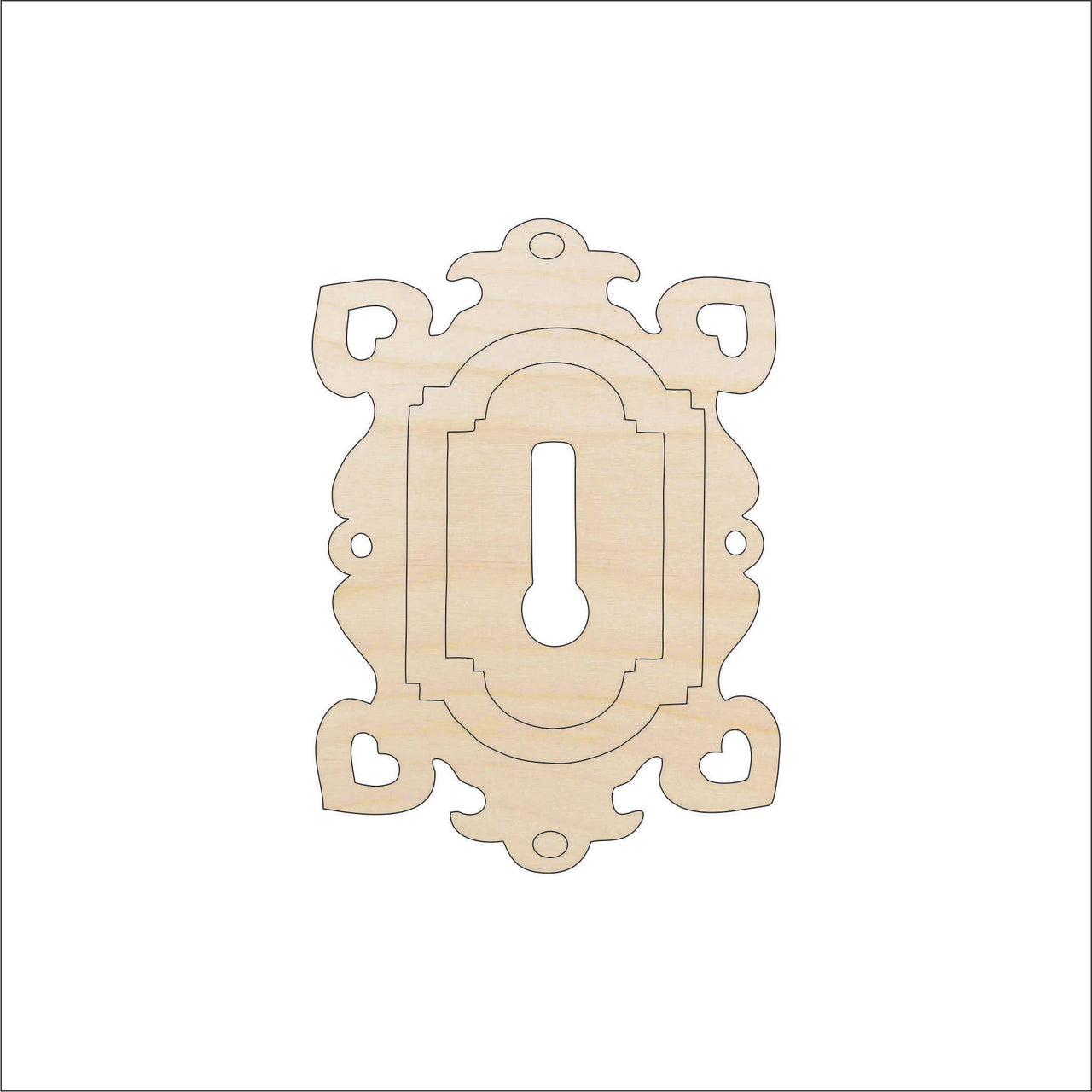 Key Wood Craft Shape - Laser Cut Baltic Birch Unfinished DIY Wood Art Supplies KEY2 - The Wood Shape Store