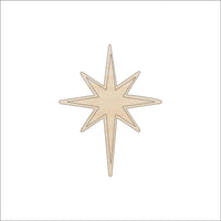 Star Wood Craft Shape - Laser Cut Baltic Birch Unfinished DIY Wood Art Supplies SKY90 - The Wood Shape Store