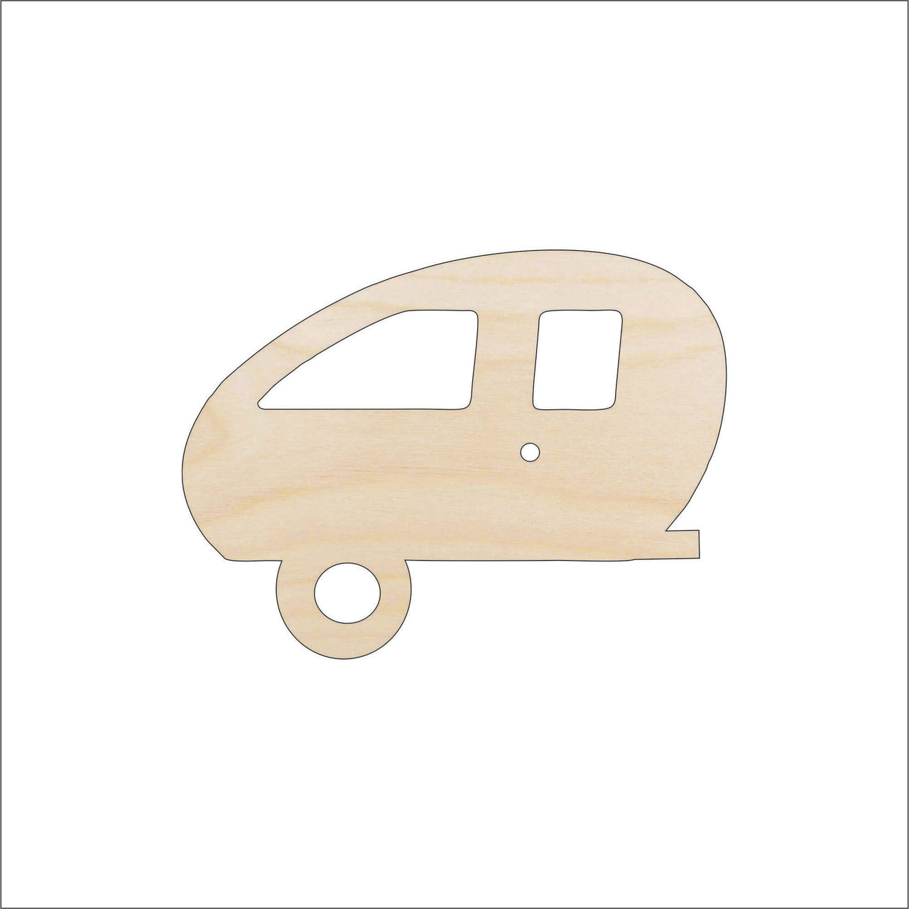 Camper Wood Craft Shape - Laser Cut Baltic Birch Unfinished DIY Wood Art Supplies CAR4 - The Wood Shape Store