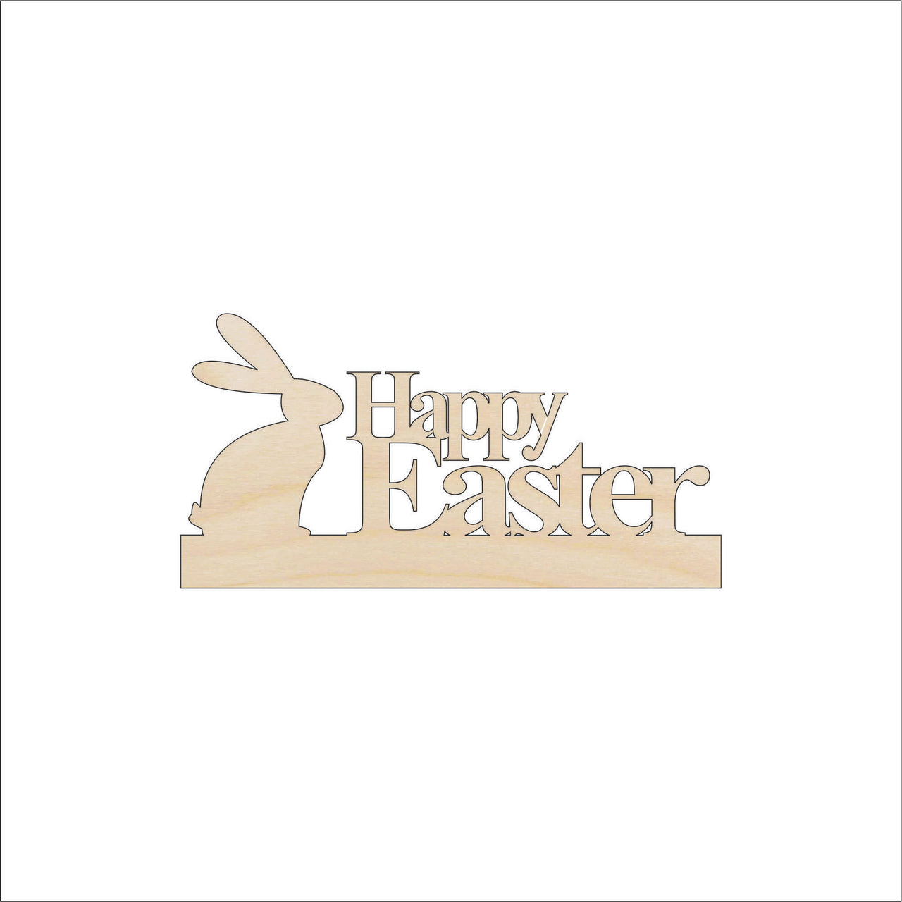 Easter Wood Craft Shape - Laser Cut Baltic Birch Unfinished DIY Wood Art Supplies ESR39 - The Wood Shape Store