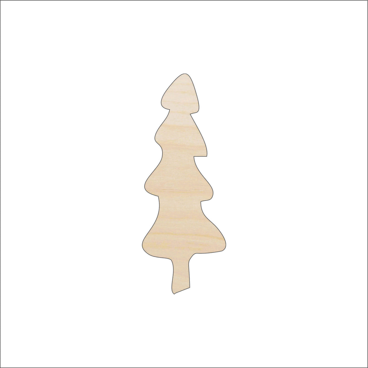 Tree Wood Craft Shape - Laser Cut Baltic Birch Unfinished DIY Wood Art Supplies XMS143 - The Wood Shape Store
