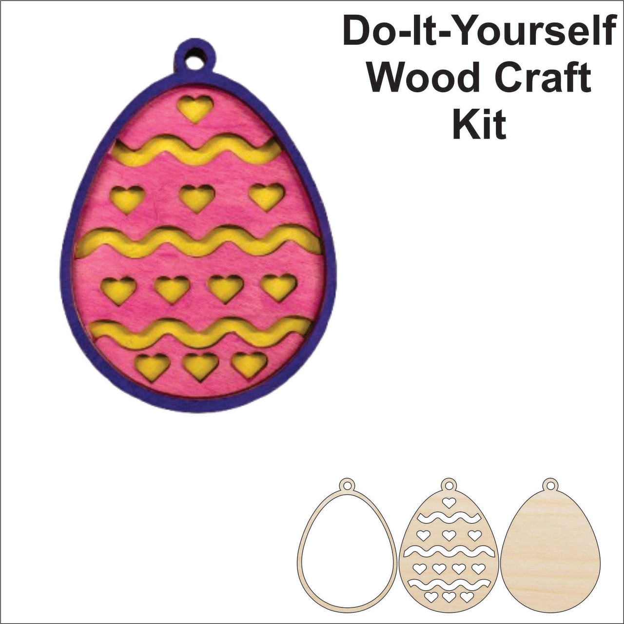 Easter 3D Laser Cut Ornament – Baltic Birch Wood Craft Supplies | DIY Wood Ornament Kit ES56 - The Wood Shape Store