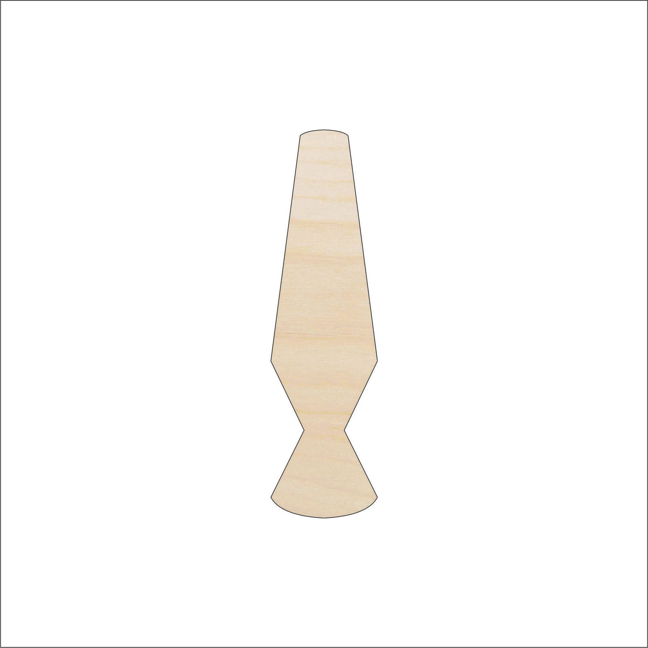 Lava Lamp Wood Craft Shape - Laser Cut Baltic Birch Unfinished DIY Wood Art Supplies DCR45 - The Wood Shape Store