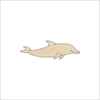 Dolphin Wood Craft Shape - Laser Cut Baltic Birch Unfinished DIY Wood Art Supplies SEA49 - The Wood Shape Store