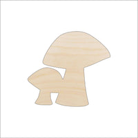 Mushrooms Wood Craft Shape - Laser Cut Baltic Birch Unfinished DIY Wood Art Supplies TRE124 - The Wood Shape Store