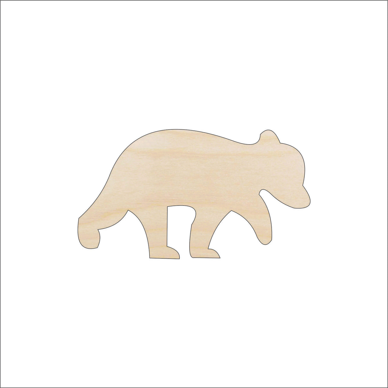Bear Wood Craft Shape – Laser Cut Baltic Birch Unfinished DIY Wood Art Supplies BER16 - The Wood Shape Store