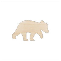 Bear Wood Craft Shape – Laser Cut Baltic Birch Unfinished DIY Wood Art Supplies BER16 - The Wood Shape Store