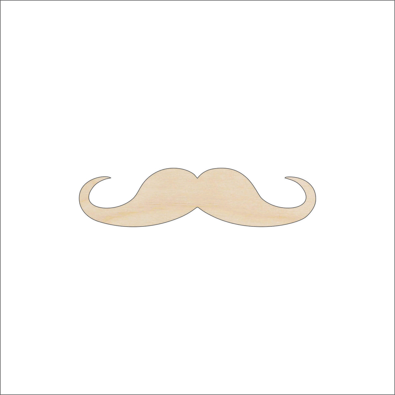 Mustache Wood Craft Shape - Laser Cut Baltic Birch Unfinished DIY Wood Art Supplies PPL113 - The Wood Shape Store