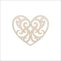Heart Wood Craft Shape - Laser Cut Baltic Birch Unfinished DIY Wood Art Supplies DSN28 - The Wood Shape Store