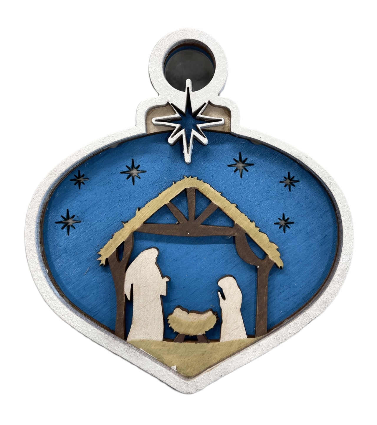 Nativity 3D Laser Cut Ornament – Baltic Birch Wood Craft Supplies | DIY Wood Ornament Kit RE10 - The Wood Shape Store