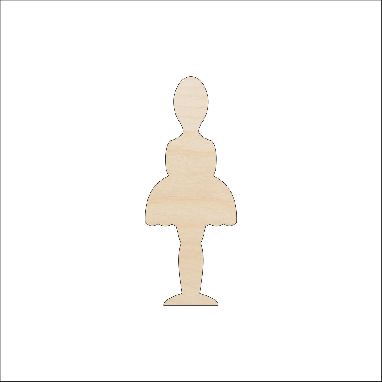 Ballerina Wood Craft Shape - Laser Cut Baltic Birch Unfinished DIY Wood Art Supplies SPT629 - The Wood Shape Store