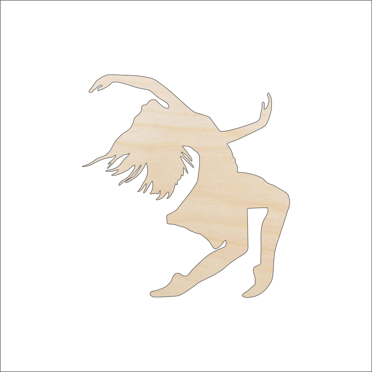 Dancer - Laser Cut Out Unfinished Wood Craft Shape SPT16 - The Wood Shape Store