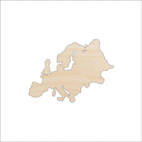 Europe Wood Craft Shape - Laser Cut Baltic Birch Unfinished DIY Wood Art Supplies WLD5 - The Wood Shape Store