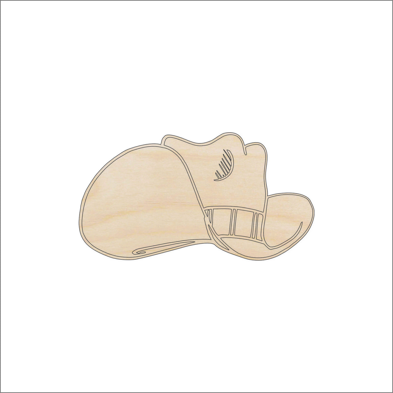 Cowboy Hat Wood Craft Shape - Laser Cut Baltic Birch Unfinished DIY Wood Art Supplies CLT18 - The Wood Shape Store