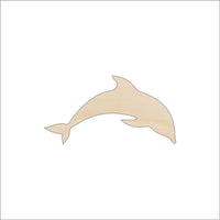 Dolphin Wood Craft Shape - Laser Cut Baltic Birch Unfinished DIY Wood Art Supplies SEA23 - The Wood Shape Store