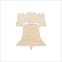 Liberty Bell Wood Craft Shape – Laser Cut Baltic Birch Unfinished DIY Art Supplies 4TH12 - The Wood Shape Store