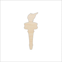 Olympic Torch Wood Craft Shape – Laser Cut Baltic Birch Unfinished DIY Art Supplies 4TH13 - The Wood Shape Store