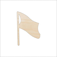 Flag Wood Craft Shape – Laser Cut Baltic Birch Unfinished DIY Wood Art Supplies 4TH15 - The Wood Shape Store