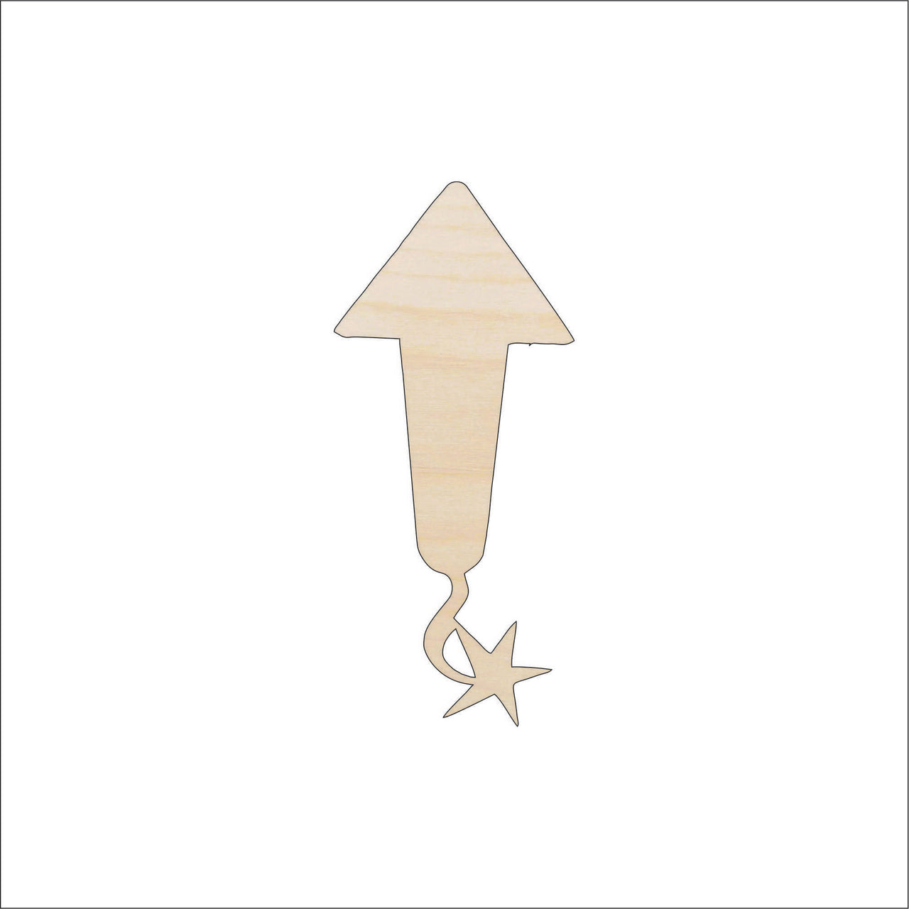Firework Wood Craft Shape – Laser Cut Baltic Birch Unfinished DIY Wood Art Supplies 4TH3 - The Wood Shape Store