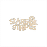 Stars & Stripes Wood Craft Shape – Laser Cut Baltic Birch Unfinished DIY Art Supplies 4TH4 - The Wood Shape Store