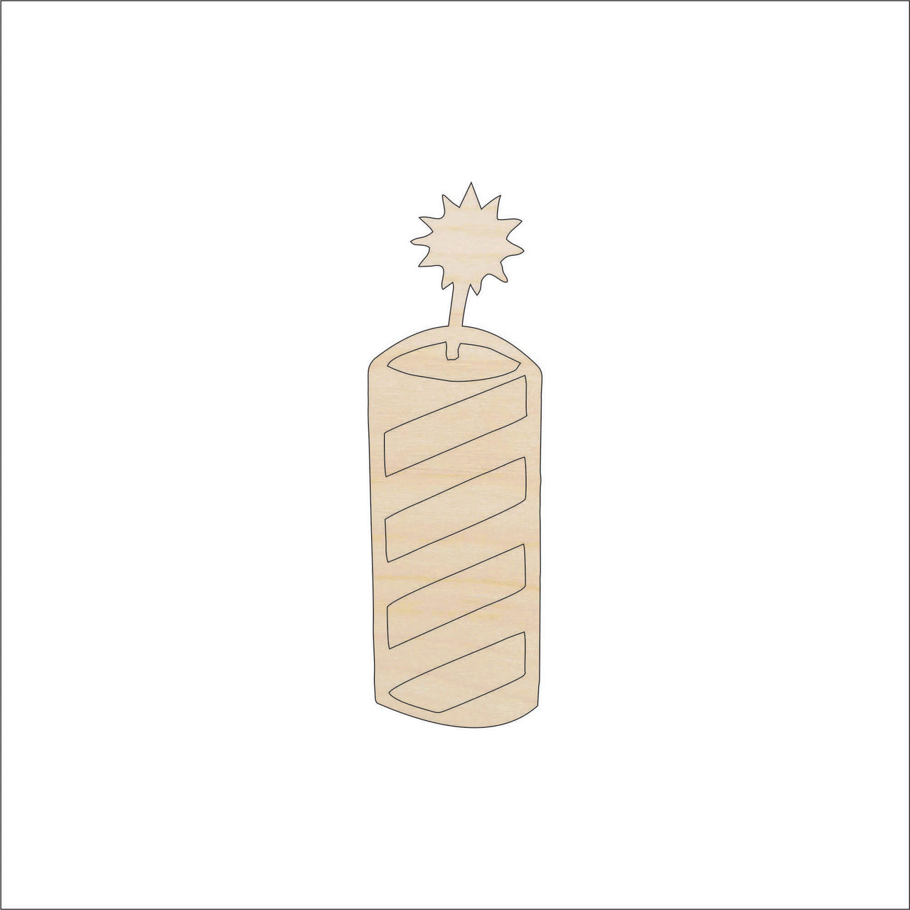 Firework Wood Craft Shape – Laser Cut Baltic Birch Unfinished DIY Art Supplies 4TH5 - The Wood Shape Store