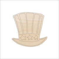 Uncle Sam's Hat Wood Craft Shape – Laser Cut Baltic Birch Unfinished DIY Art Supplies 4TH7 - The Wood Shape Store