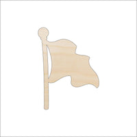Flag Wood Craft Shape – Laser Cut Baltic Birch Unfinished DIY Art Supplies 4TH8 - The Wood Shape Store