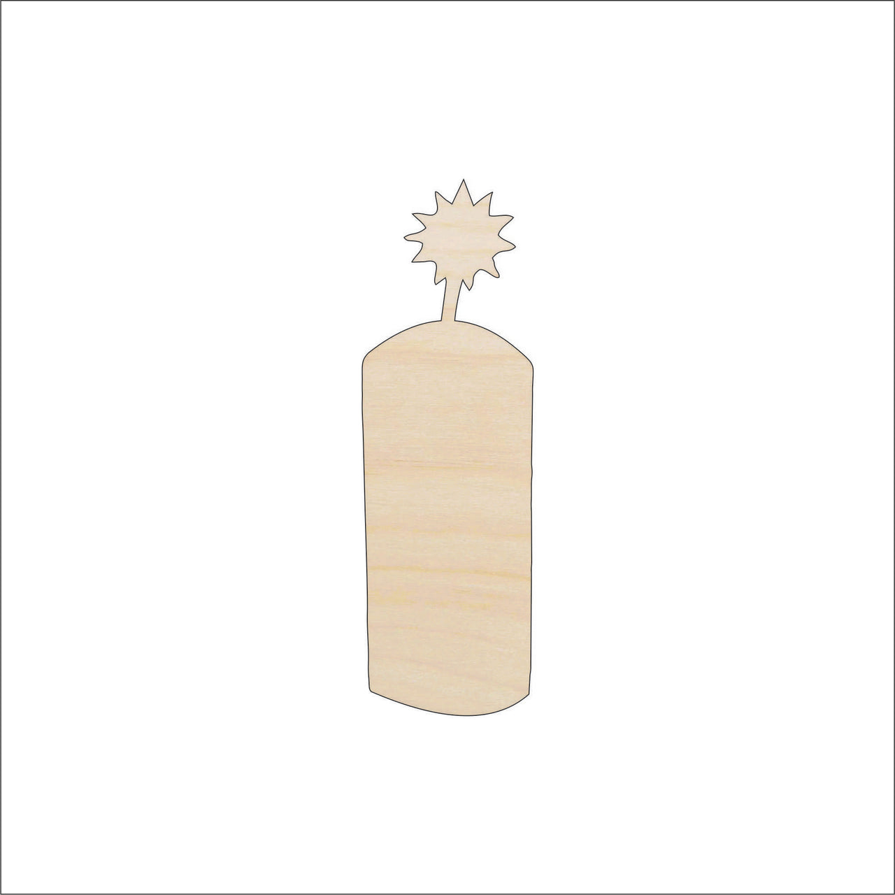 Firework Wood Craft Shape – Laser Cut Baltic Birch Unfinished DIY Wood Art Supplies 4TH9 - The Wood Shape Store