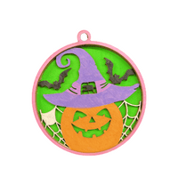 Pumpkin 3D Laser Cut Ornament – Baltic Birch Wood Craft Supplies | DIY Wood Ornament Kit HA14 - The Wood Shape Store