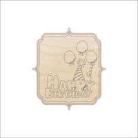Birthday Wood Craft Shape - Laser Cut Baltic Birch Unfinished DIY Wood Art Supplies XTR71 - The Wood Shape Store