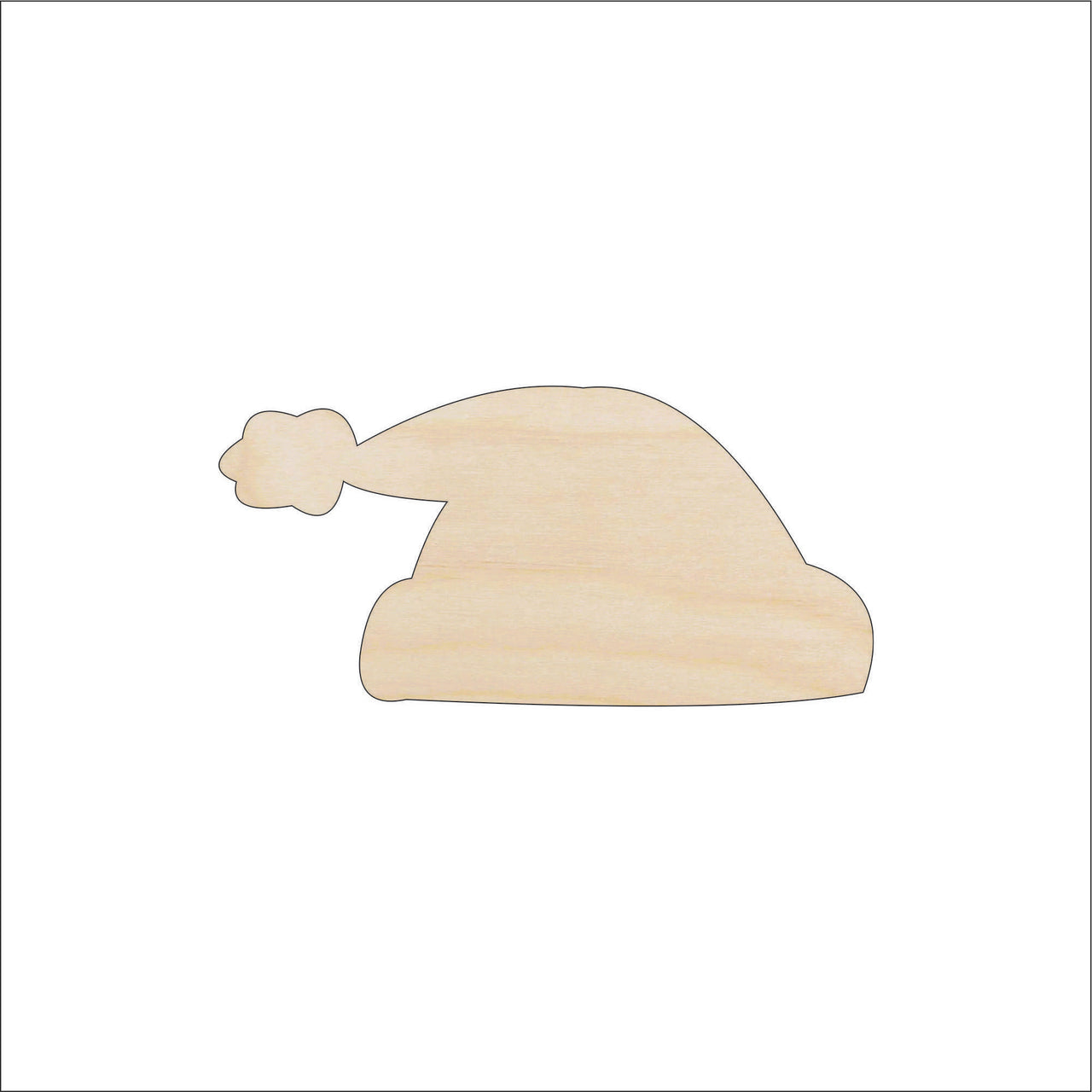 Santa Hat Wood Craft Shape - Laser Cut Baltic Birch Unfinished DIY Wood Art Supplies XMS80 - The Wood Shape Store