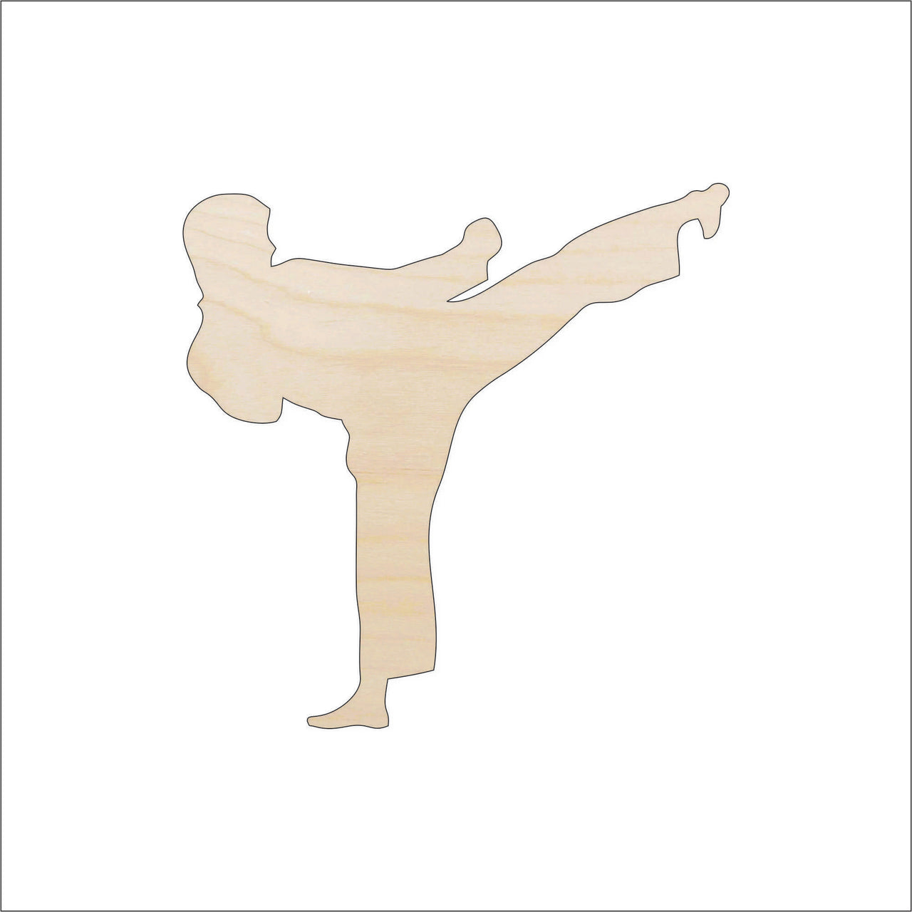 Karate Wood Craft Shape - Laser Cut Baltic Birch Unfinished DIY Wood Art Supplies SPT61 - The Wood Shape Store