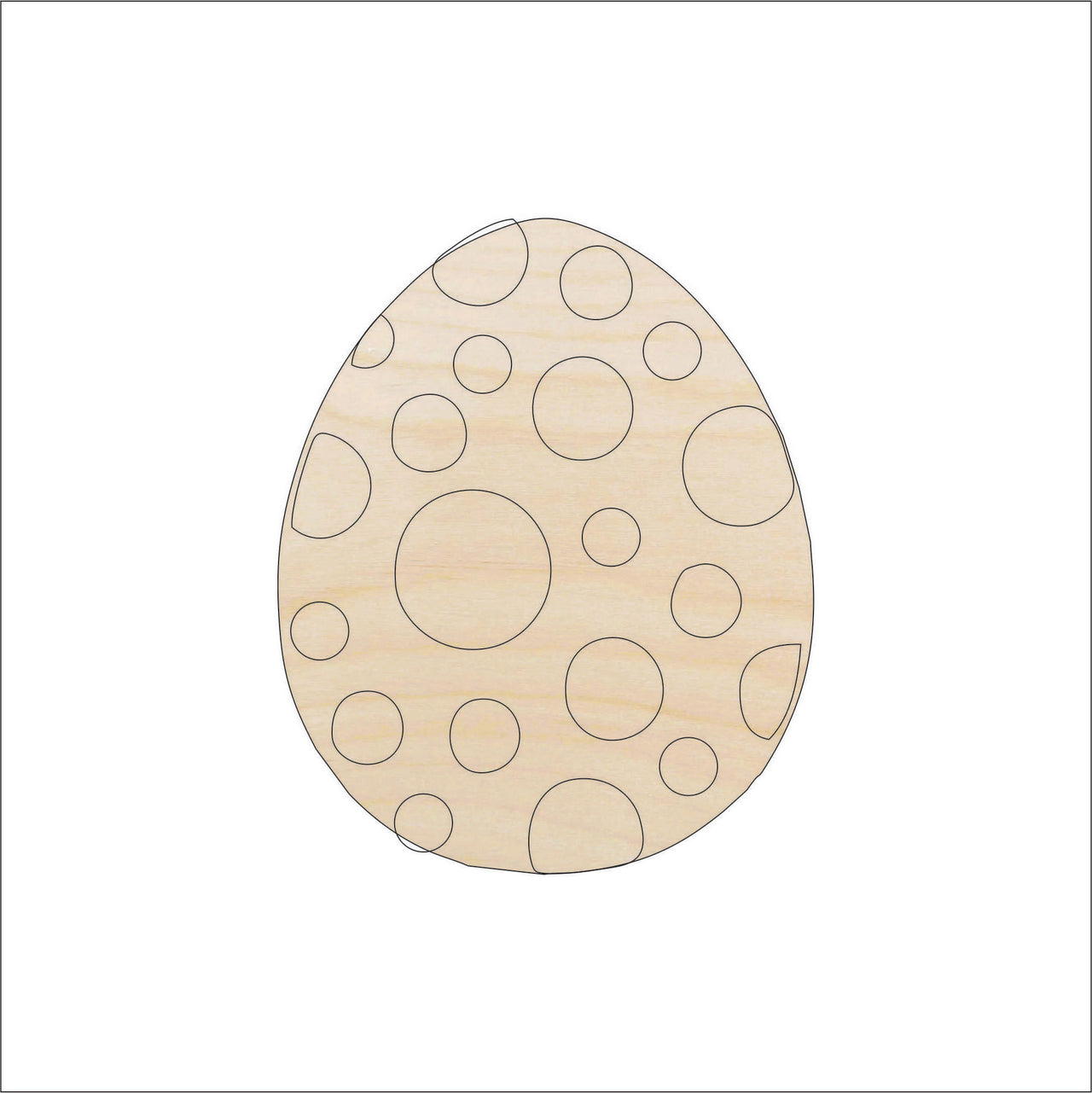 Easter Egg Wood Craft Shape - Laser Cut Baltic Birch Unfinished DIY Wood Art Supplies ESR30 - The Wood Shape Store