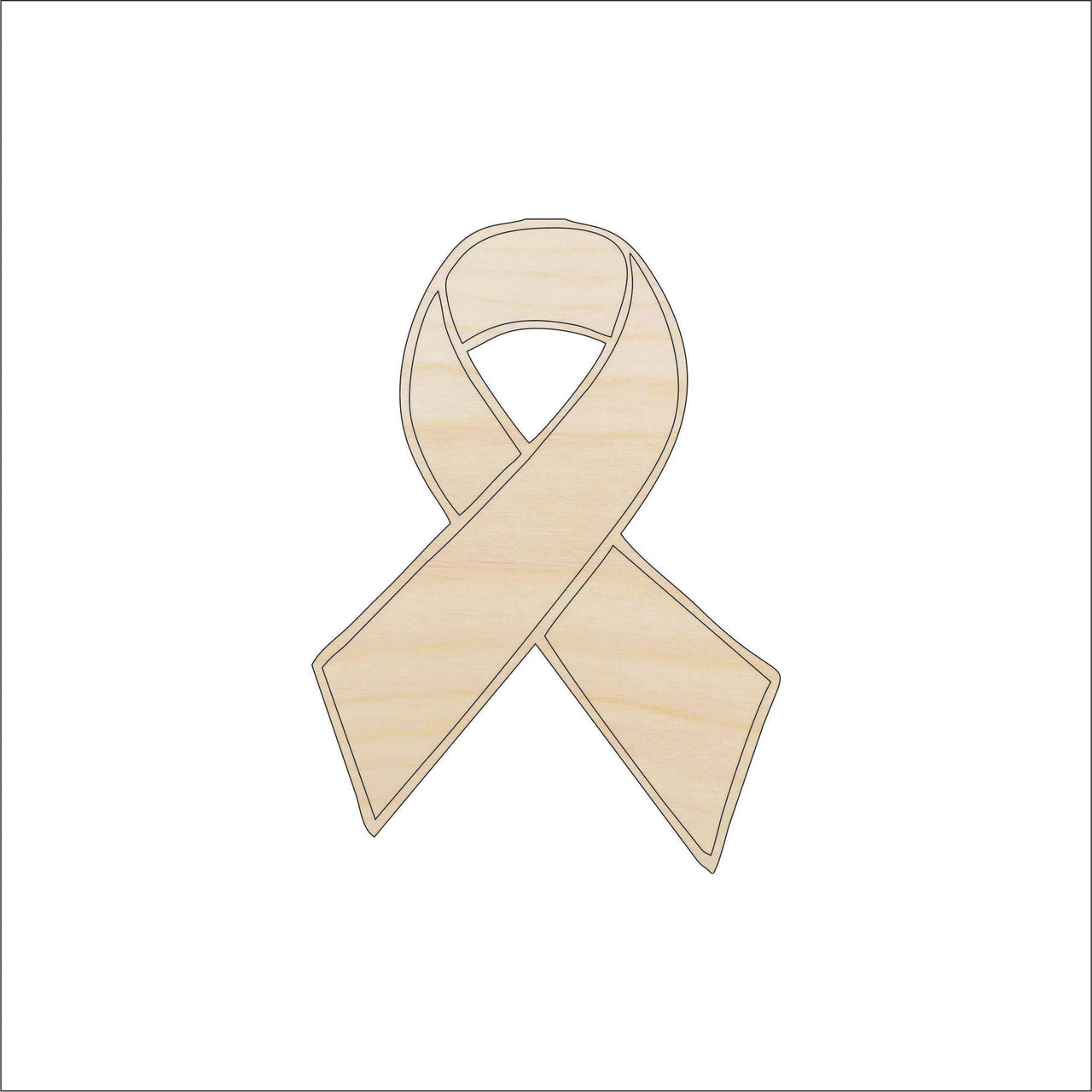 Ribbon Badge Wood Craft Shape – Laser Cut Baltic Birch Unfinished DIY Wood Art Supplies BDG3 - The Wood Shape Store