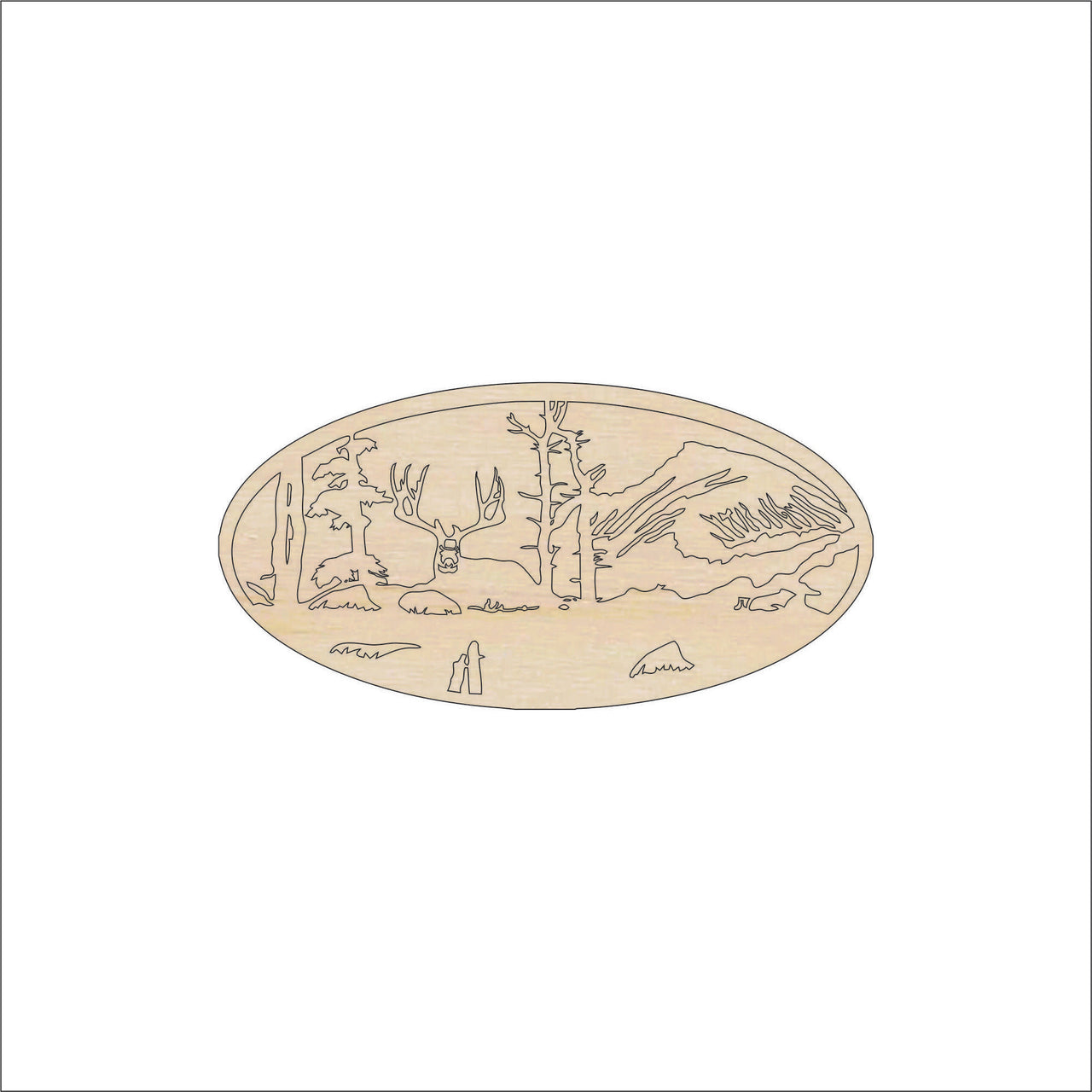Deer Wood Craft Shape Laser Cut Out & Unfinished DIY Craft Supply DER79 - The Wood Shape Store