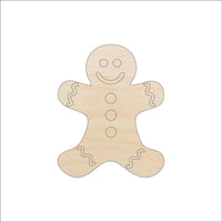 Gingerbread Wood Craft Shape - Laser Cut Baltic Birch Unfinished DIY Wood Art Supplies XMS63 - The Wood Shape Store