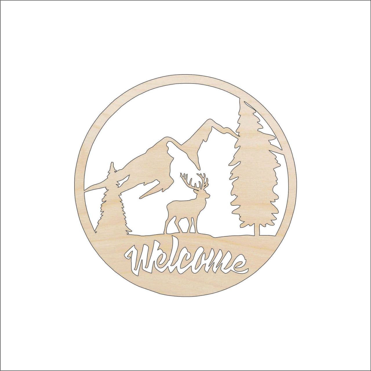 Deer Wood Craft Shape - Laser Cut Baltic Birch Unfinished DIY Wood Art Supplies SGN28 - The Wood Shape Store