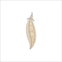 Pea Pod Wood Craft Shape - Laser Cut Baltic Birch Unfinished DIY Wood Art Supplies FOD145 - The Wood Shape Store