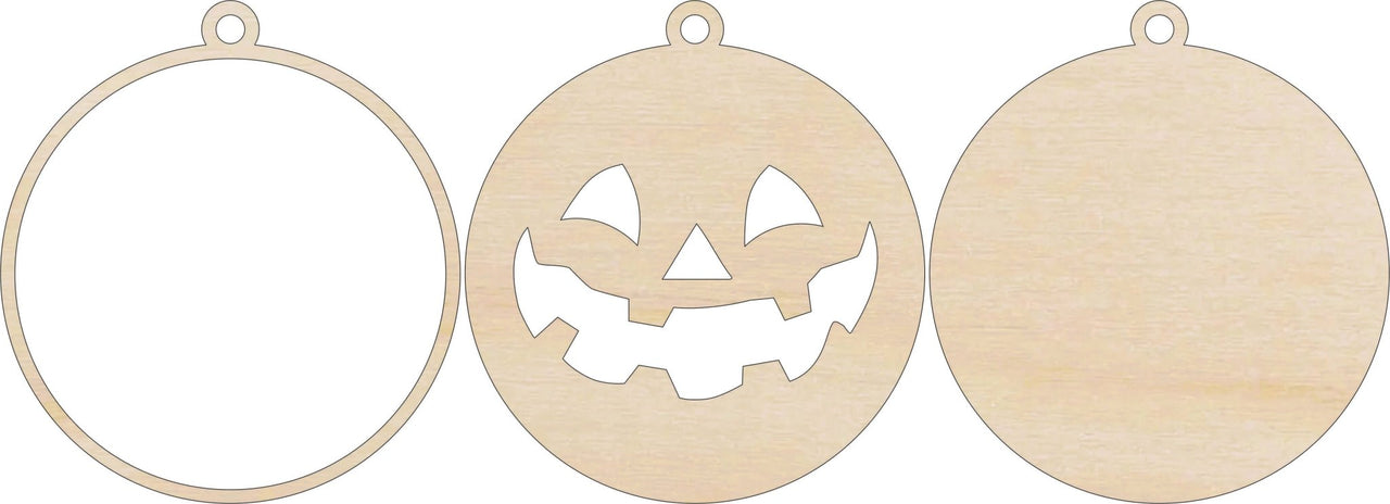 Pumpkin 3D Laser Cut Ornament – Baltic Birch Wood Craft Supplies | DIY Wood Ornament Kit HA24 - The Wood Shape Store