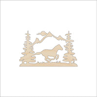Horse Wood Craft Shape - Laser Cut Baltic Birch Unfinished DIY Wood Art Supplies HRS6 - The Wood Shape Store