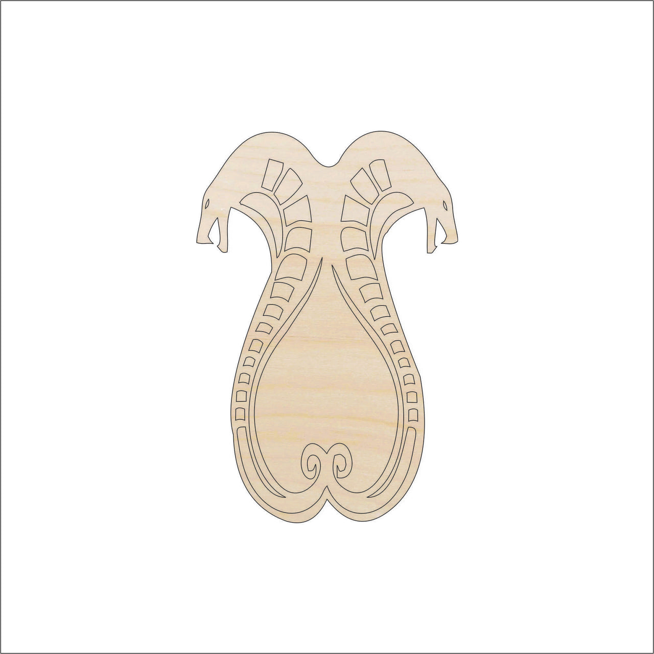 Snake Wood Craft Shape - Laser Cut Baltic Birch Unfinished DIY Wood Art Supplies REP64 - The Wood Shape Store