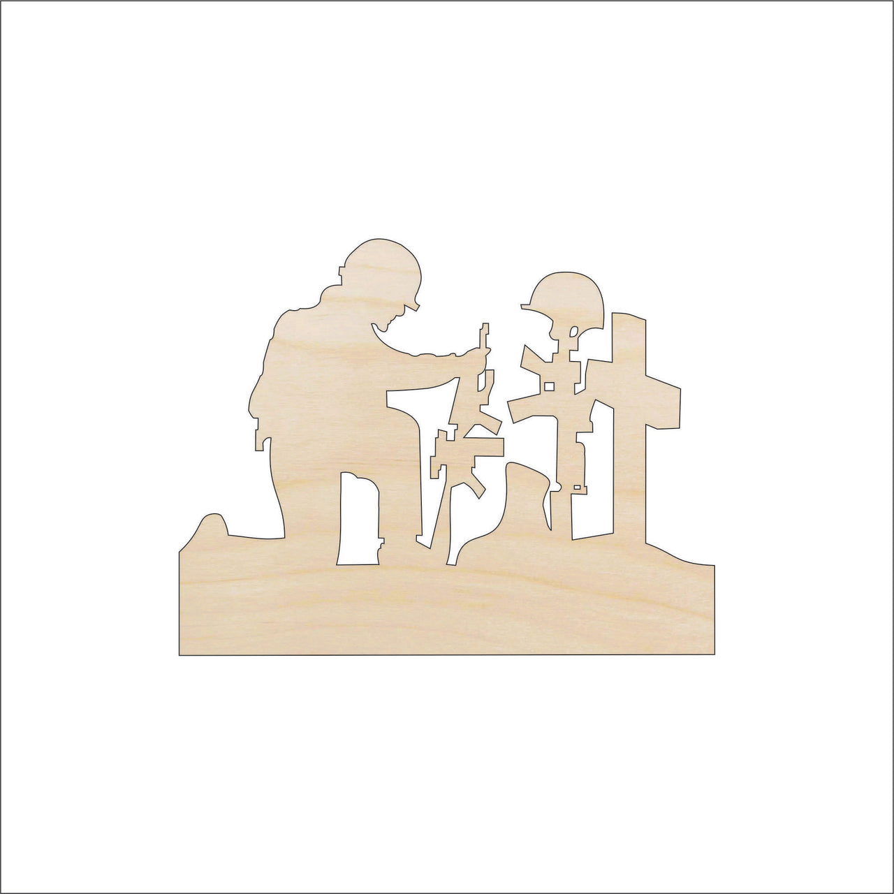 Man Praying Wood Craft Shape - Laser Cut Baltic Birch Unfinished DIY Wood Art Supplies PPL158 - The Wood Shape Store