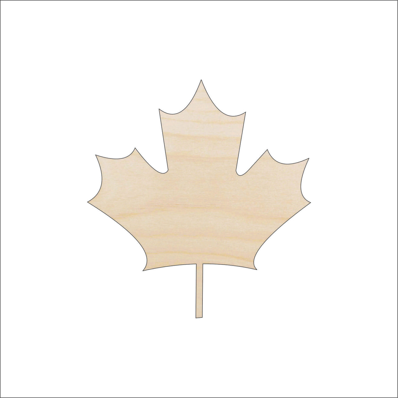 Leaf Wood Craft Shape - Laser Cut Baltic Birch Unfinished DIY Wood Art Supplies LEF2 - The Wood Shape Store