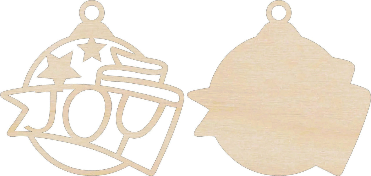 Joy 3D Laser Cut Ornament – Baltic Birch Wood Craft Supplies | DIY Wood Ornament Kit XM36 - The Wood Shape Store