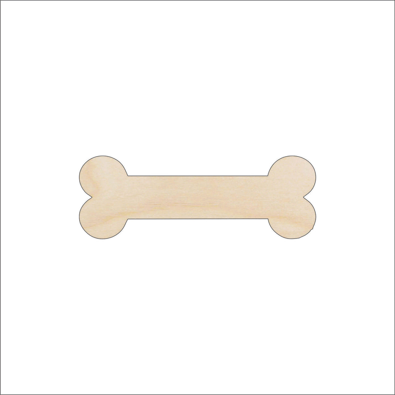 Dog Bone Wood Craft Shape - Laser Cut Baltic Birch Unfinished DIY Wood Art Supplies DOG2 - The Wood Shape Store