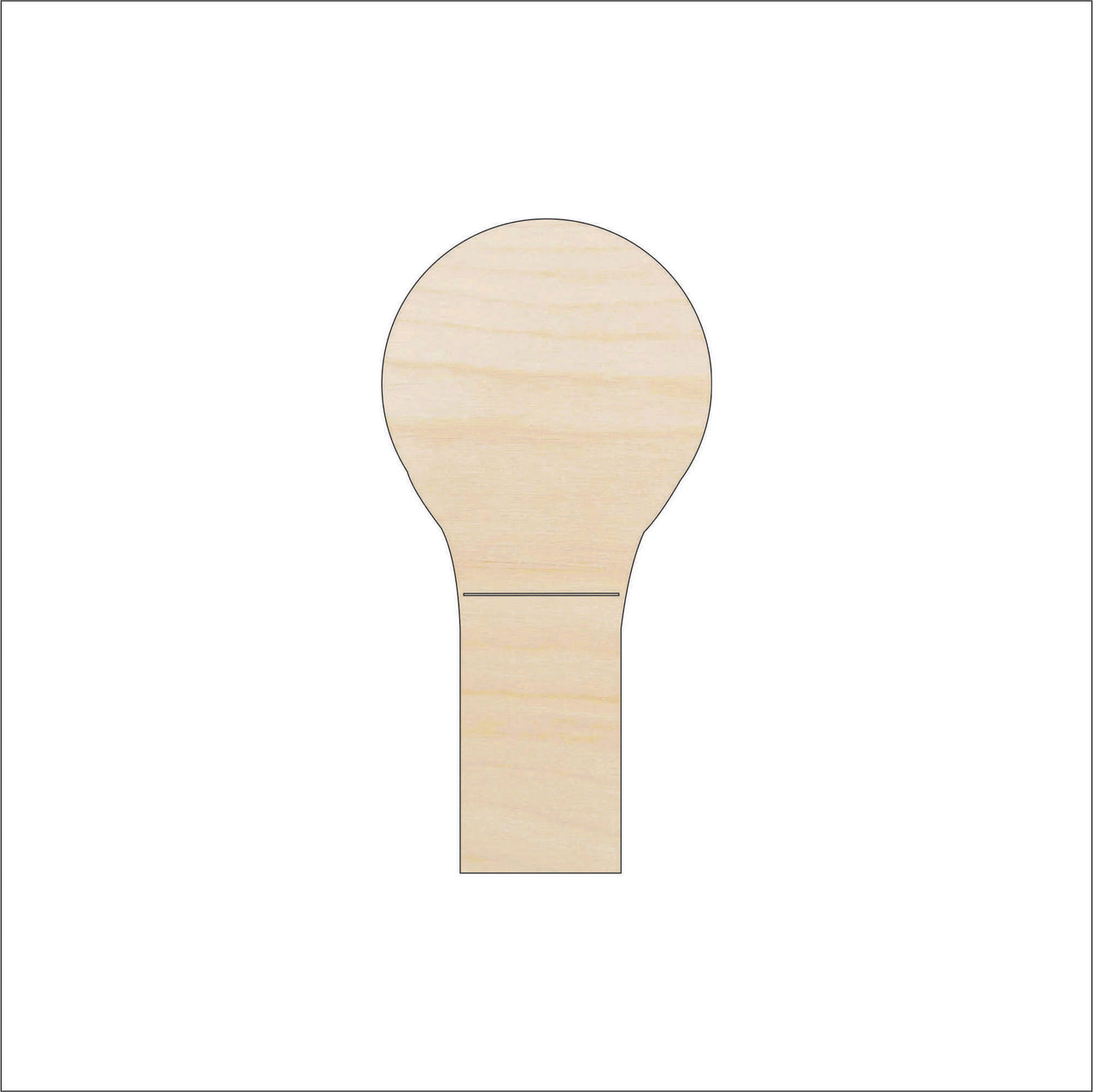 Lightbulb Wood Craft Shape - Laser Cut Baltic Birch Unfinished DIY Wood Art Supplies XTR29 - The Wood Shape Store
