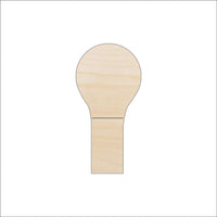 Lightbulb Wood Craft Shape - Laser Cut Baltic Birch Unfinished DIY Wood Art Supplies XTR29 - The Wood Shape Store