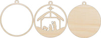 Nativity 3D Laser Cut Ornament – Baltic Birch Wood Craft Supplies | DIY Wood Ornament Kit RE21 - The Wood Shape Store