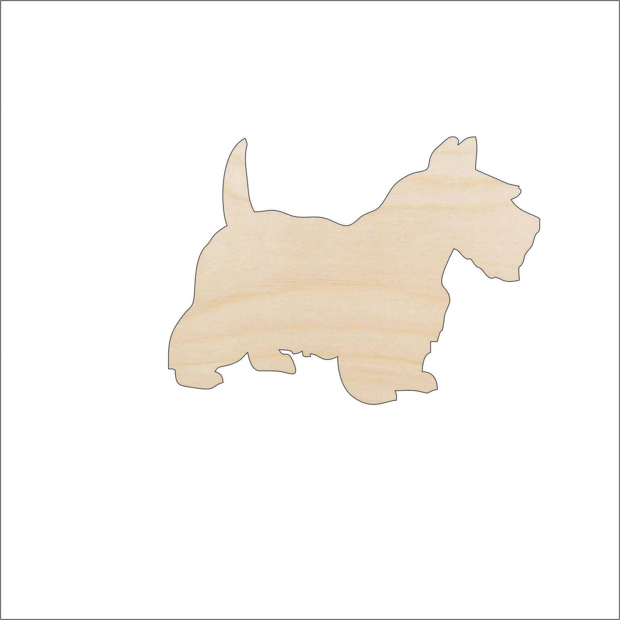 Dog Wood Craft Shape - Laser Cut Baltic Birch Unfinished DIY Wood Art Supplies DOG131 - The Wood Shape Store